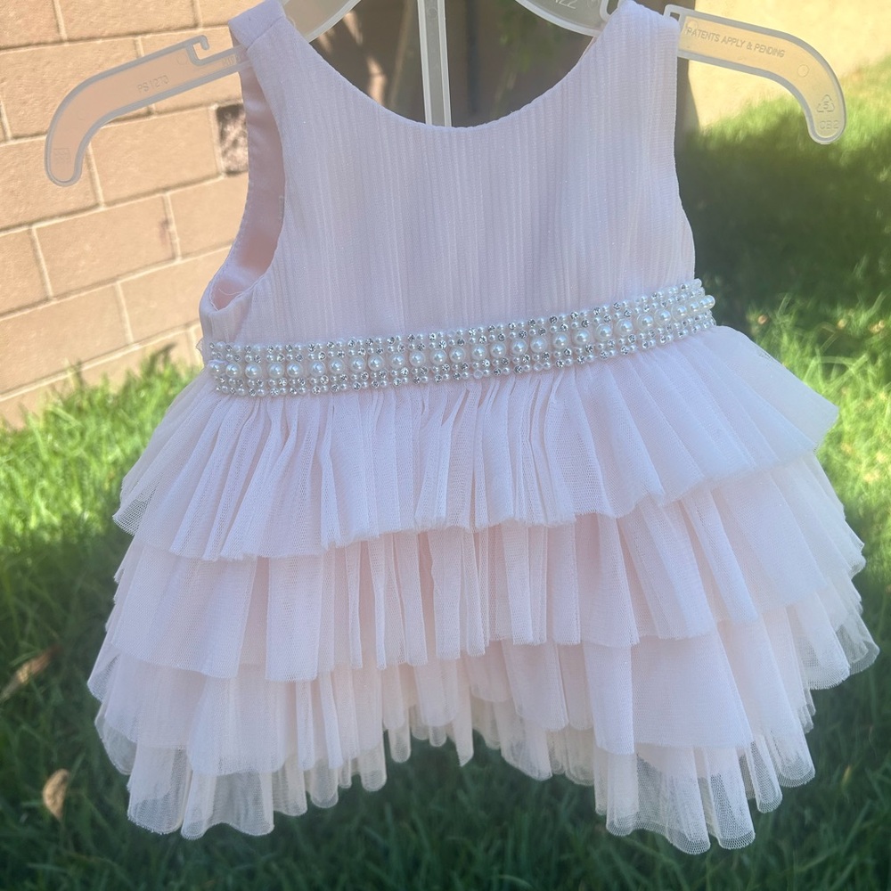 American Princess Pink Layered Baby Dress